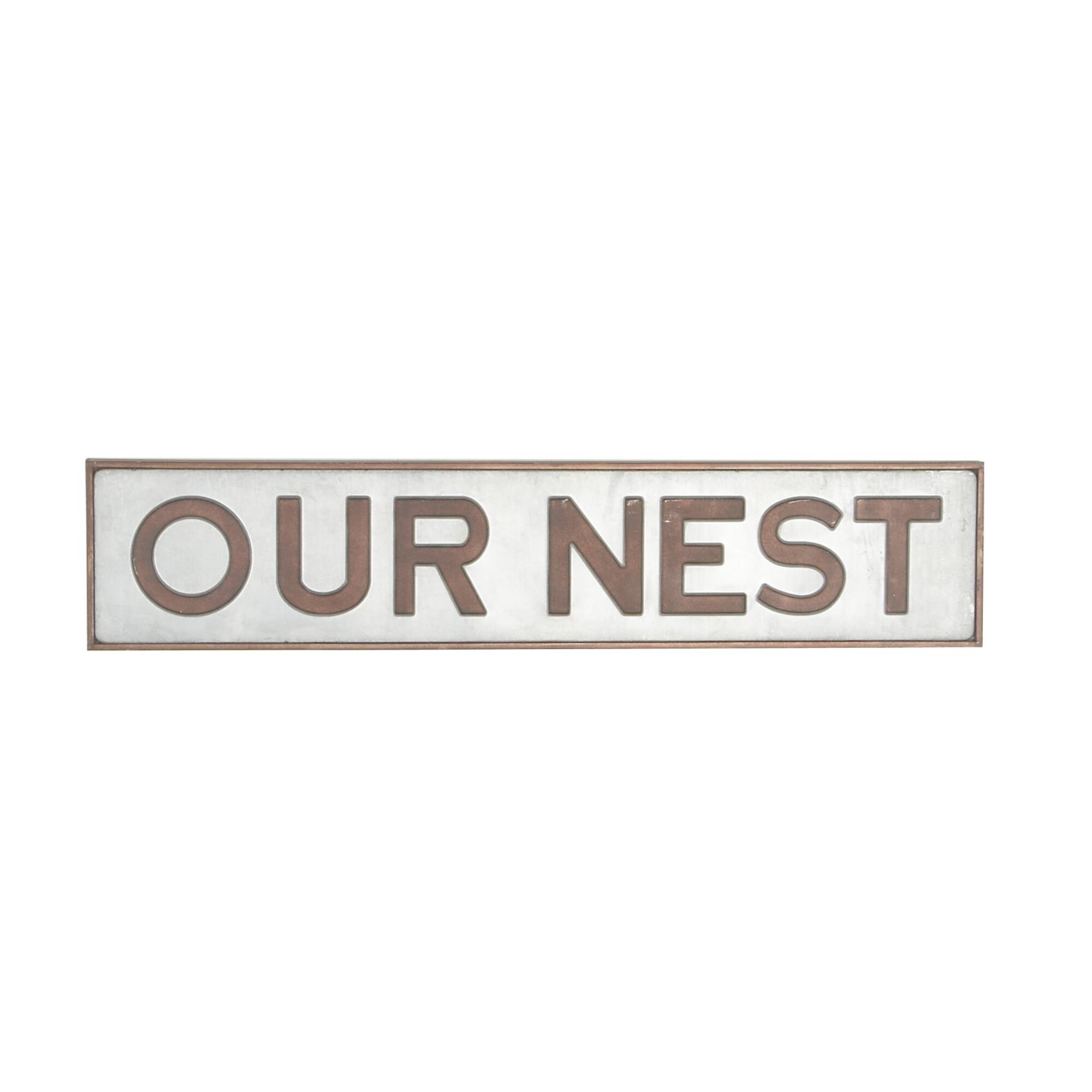 36" Gray Farmhouse Metal Wall Sign